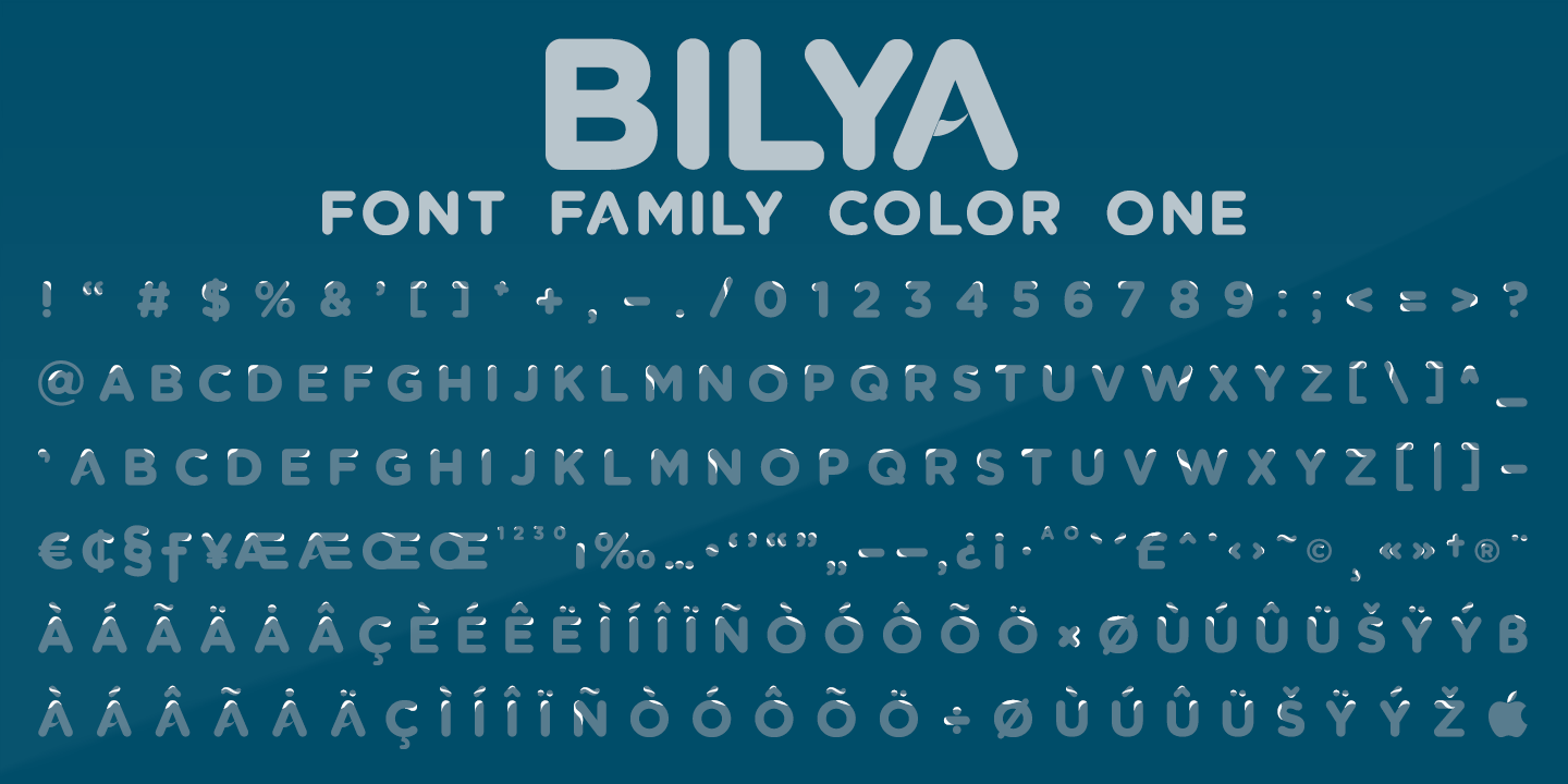 Bilya Layered BASE Font preview